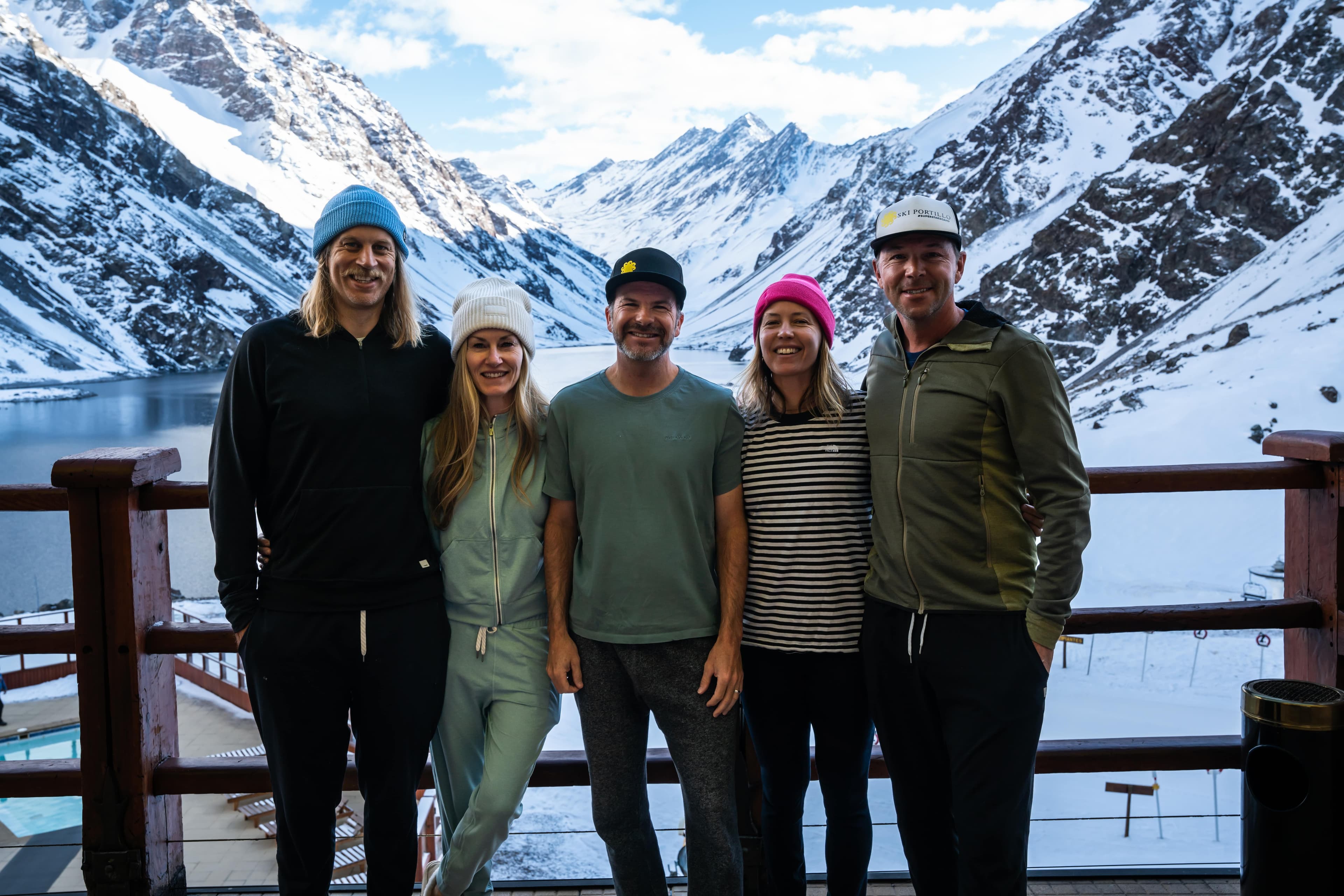 The Portillo camp crew at the hotel balcony